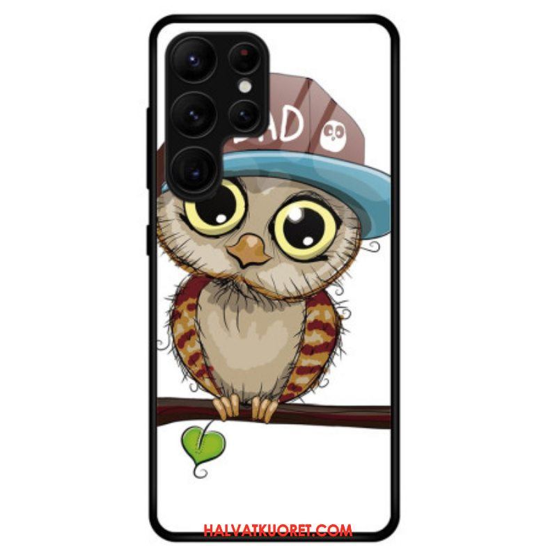 Case Samsung Galaxy S23 Ultra 5G Bad Owl Karkaistu Lasi