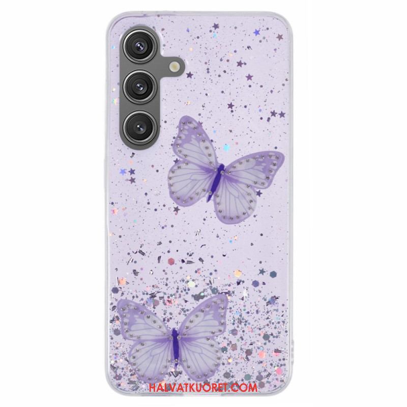 Case Samsung Galaxy S25 Plus 5g Puhelinkuoret Paljetteja Ja Perhosia