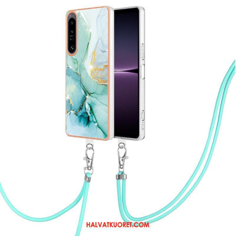 Case Sony Xperia 1 IV Kiristysnyörillä Marmorijohdolla