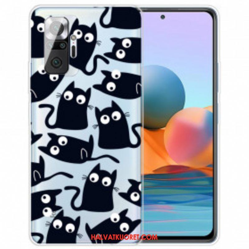 Case Xiaomi Redmi Note 10 Pro Useita Mustia Kissoja