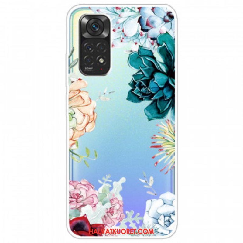 Case Xiaomi Redmi Note 11 / 11S Saumattomat Akvarellikukat