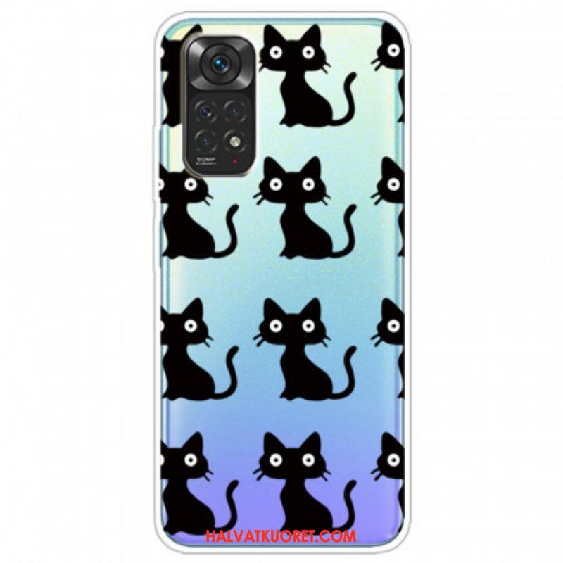 Case Xiaomi Redmi Note 11 Pro / 11 Pro 5G Useita Mustia Kissoja