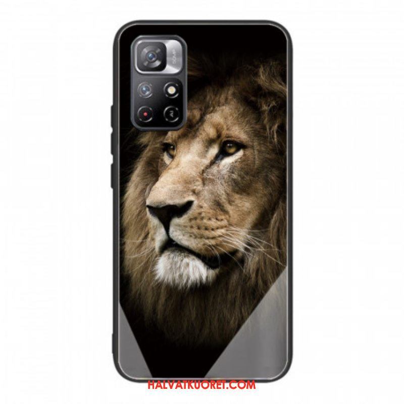 Case Xiaomi Redmi Note 11 Pro Plus 5G Lion Head Karkaistu Lasi