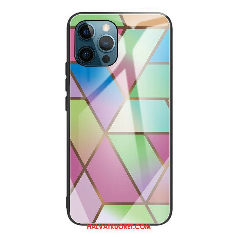 Case iPhone 13 Pro Geometria Marmori Karkaistu Lasi