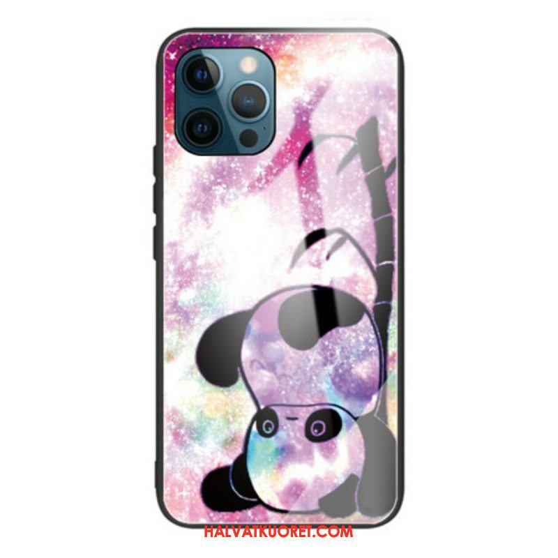 Case iPhone 13 Pro Panda Ja Bambu Karkaistu Lasi