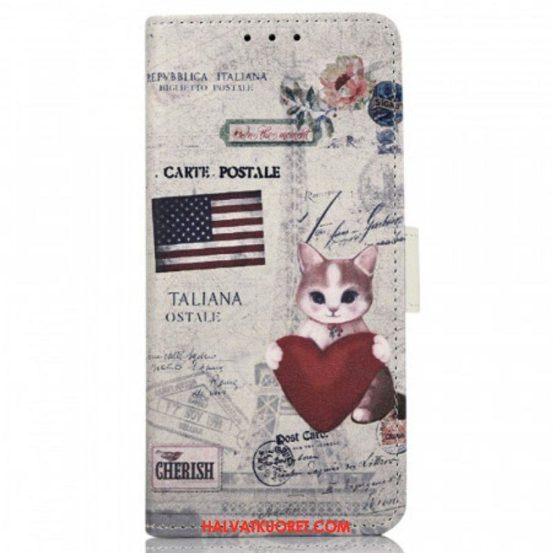 Flip Case OnePlus Nord CE 2 Lite 5G Traveller Cat