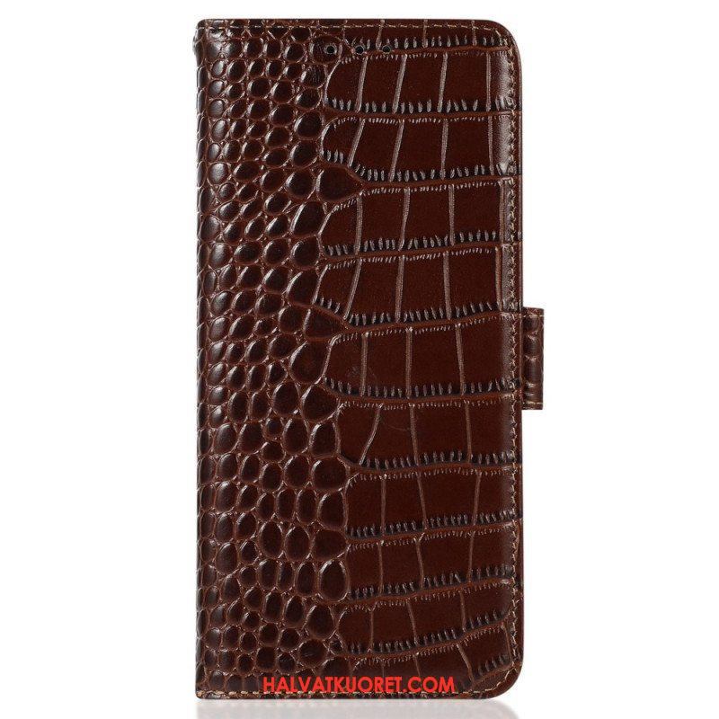 Flip Case Oppo Reno 8 Crocodile Style Rfid