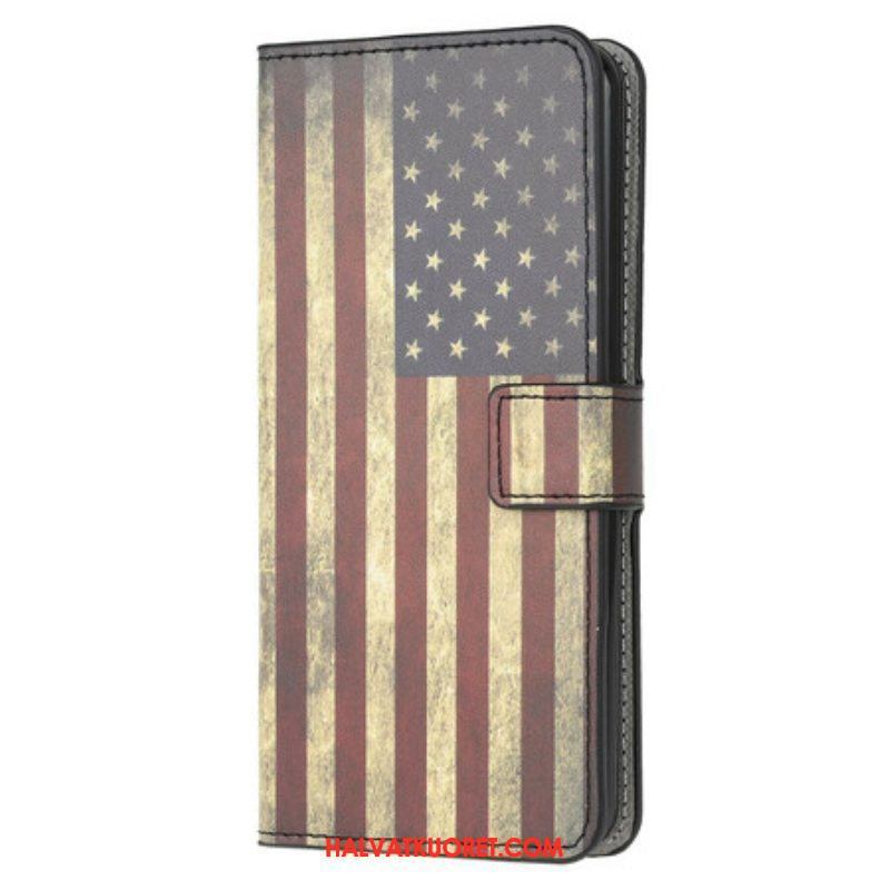 Flip Case Samsung Galaxy A42 5G Amerikan Lippu