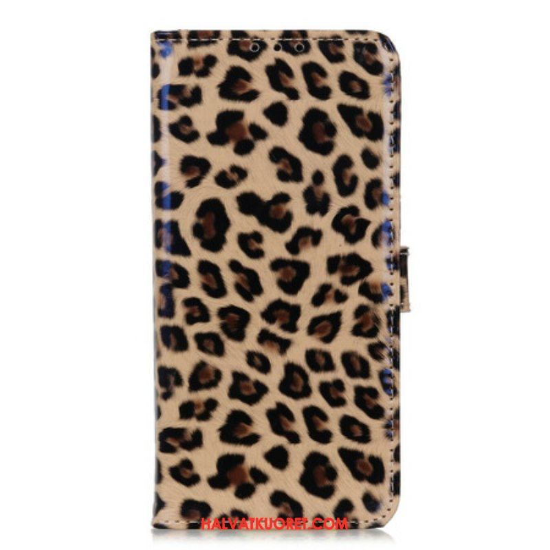 Flip Case Samsung Galaxy A52 4G / A52 5G / A52s 5G Tavallinen Leopardi