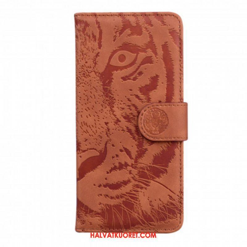 Flip Case Samsung Galaxy A52 4G / A52 5G / A52s 5G Tiger-kasvoprintti