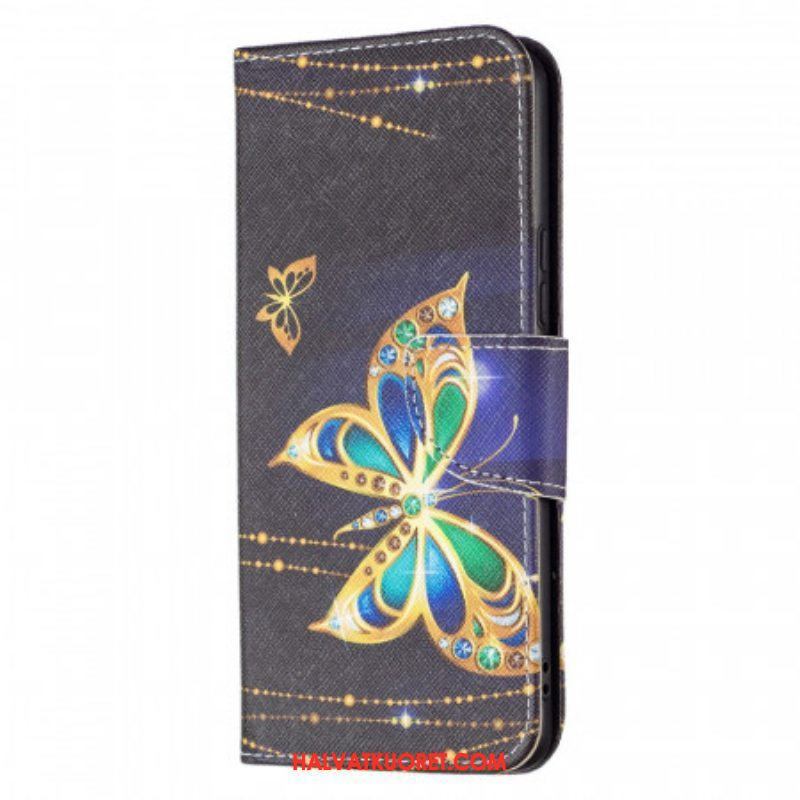 Flip Case Samsung Galaxy A53 5G Kultaiset Perhoset