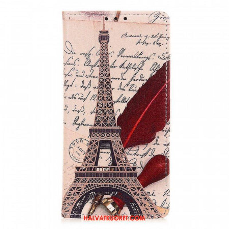 Flip Case Samsung Galaxy M23 5G Runoilijan Eiffel-torni