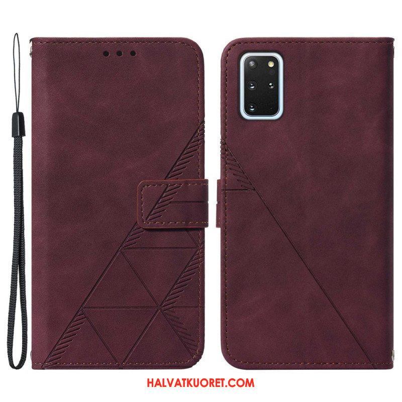 Flip Case Samsung Galaxy S20 Plus / S20 Plus 5G Pyramid-nahkaefekti