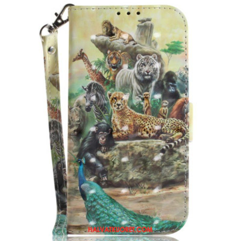 Flip Case Xiaomi 13 Pro Suojaketju Kuori Thong Safari Animals