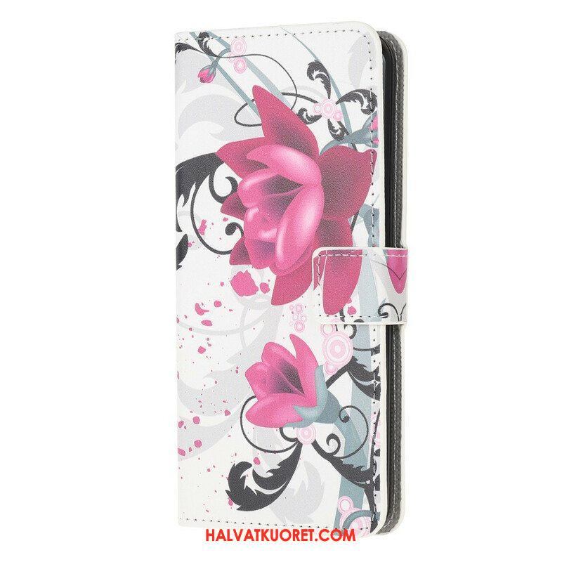 Flip Case iPhone 13 Mini Trooppiset Kukat