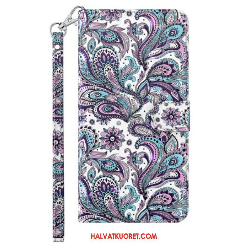 Flip Case iPhone 15 Pro Max Suojaketju Kuori 3d-hihna