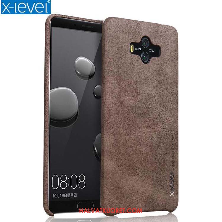 Huawei Mate 10 Kuoret Murtumaton Suojaus Puhelimen, Huawei Mate 10 Kuori Nahkakotelo Liiketoiminta Braun