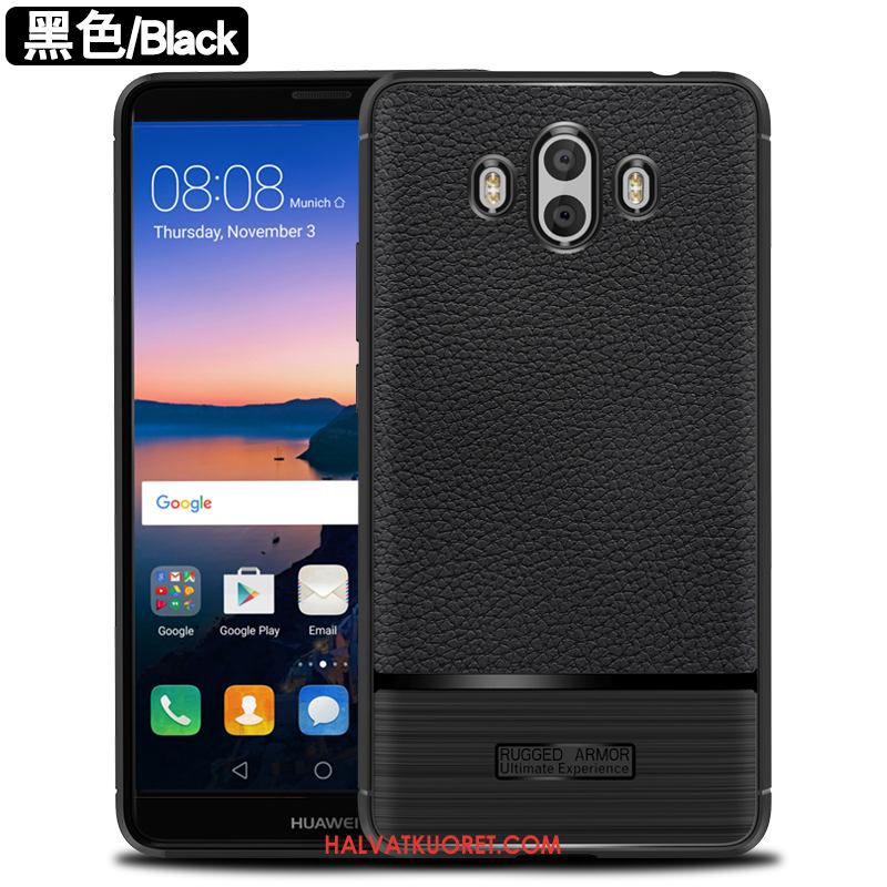 Huawei Mate 10 Kuoret Silikoni Murtumaton Kukkakuvio, Huawei Mate 10 Kuori Musta All Inclusive