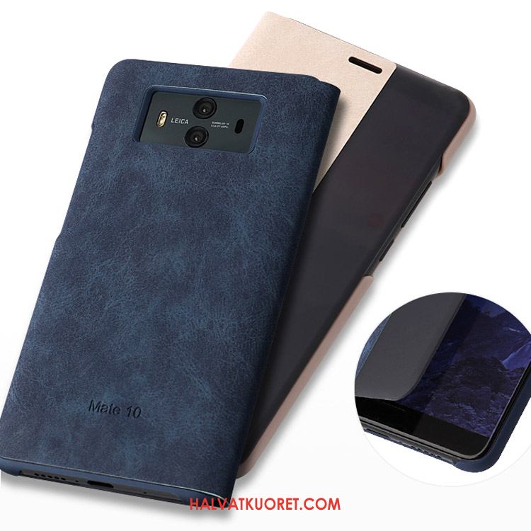 Huawei Mate 10 Kuoret Sininen Murtumaton, Huawei Mate 10 Kuori Simpukka Nahkakotelo