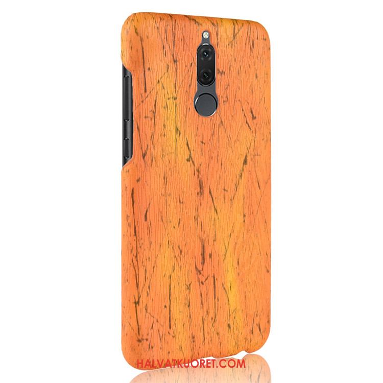 Huawei Mate 10 Lite Kuoret Nahka Kova, Huawei Mate 10 Lite Kuori Kotelo Puulajit Orange