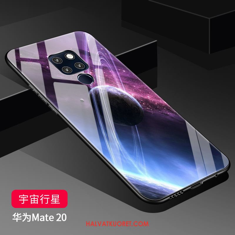 Huawei Mate 20 Kuoret Pesty Suede Luova Kova, Huawei Mate 20 Kuori Violetti Puhelimen