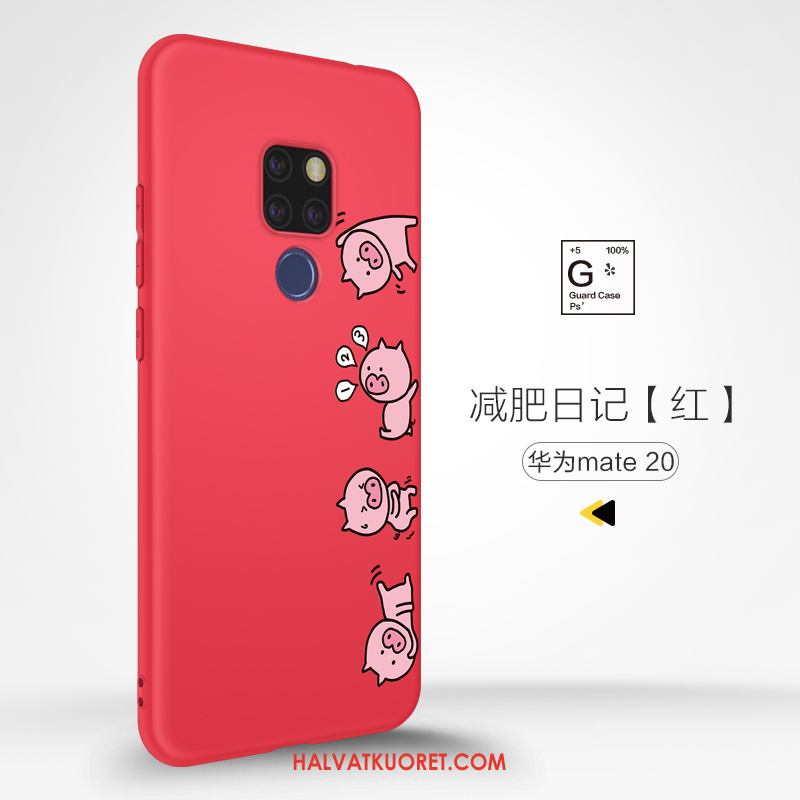 Huawei Mate 20 Kuoret Silikoni Persoonallisuus Pesty Suede, Huawei Mate 20 Kuori Net Red Murtumaton