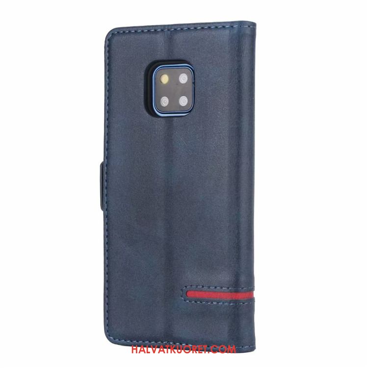 Huawei Mate 20 Pro Kuoret Yksinkertainen Kortti Nahkakotelo, Huawei Mate 20 Pro Kuori Murtumaton Tummansininen