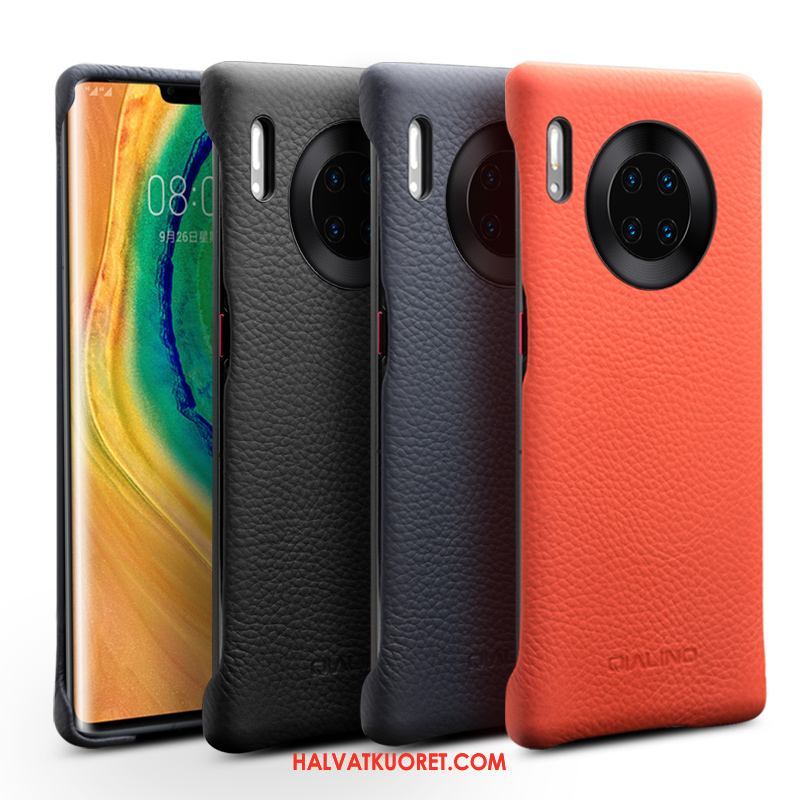 Huawei Mate 30 Pro Kuoret Aito Nahka Punainen Nahkakotelo, Huawei Mate 30 Pro Kuori Puhelimen Suojaus