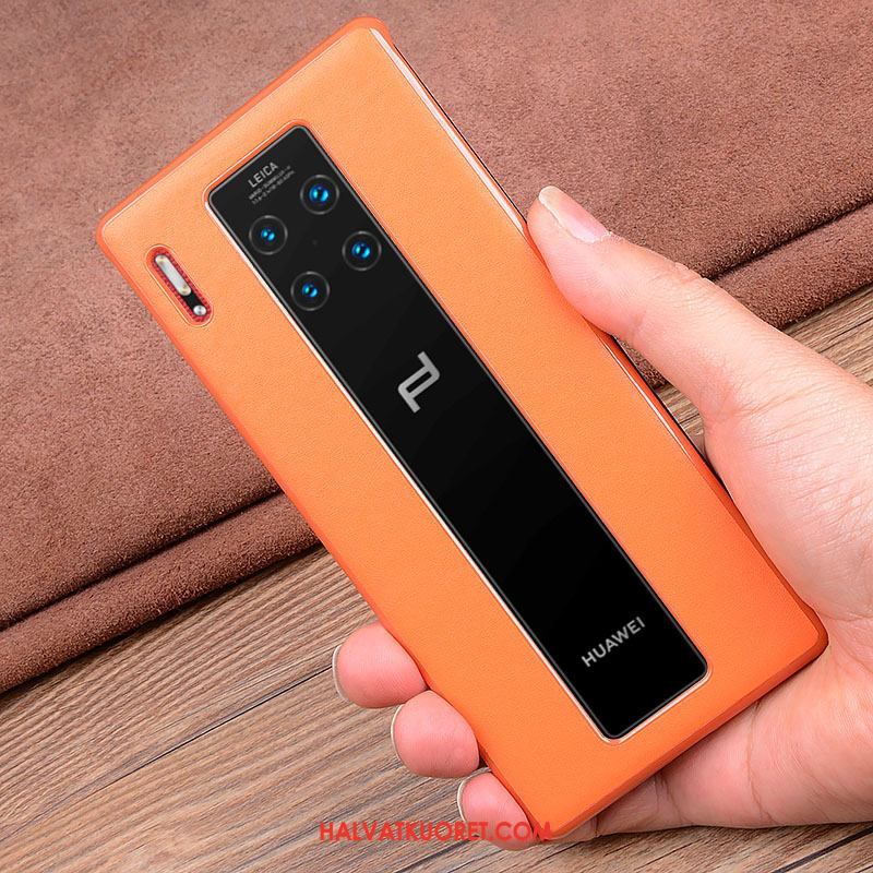 Huawei Mate 30 Rs Kuoret Keltainen Suojaus Aito Nahka, Huawei Mate 30 Rs Kuori Puhelimen Luova