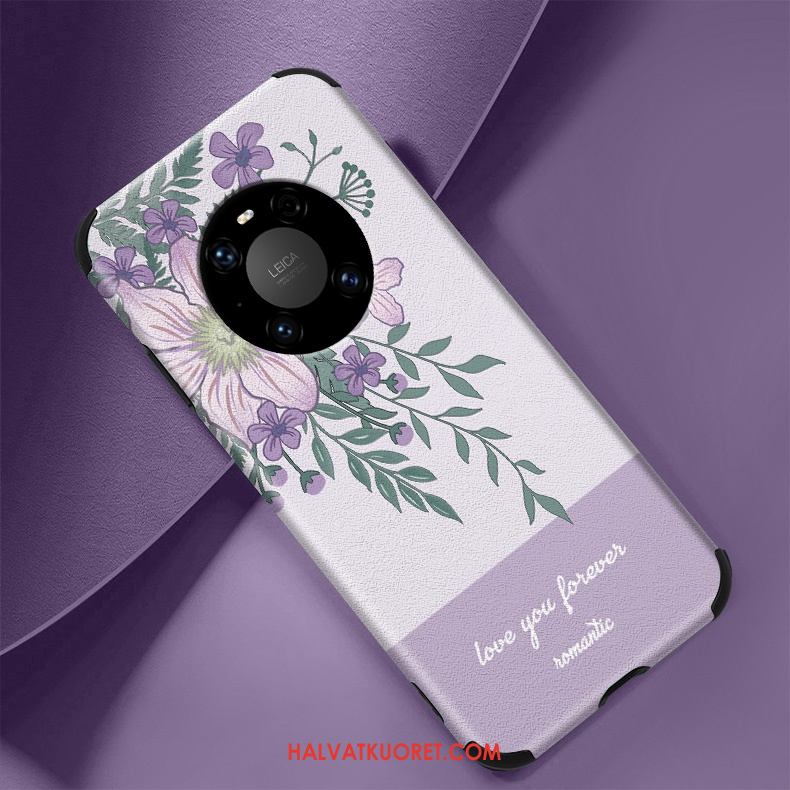 Huawei Mate 40 Pro Kuoret Mulberry Silkki Puhelimen Kohokuviointi, Huawei Mate 40 Pro Kuori Kukka Kukkakuvio