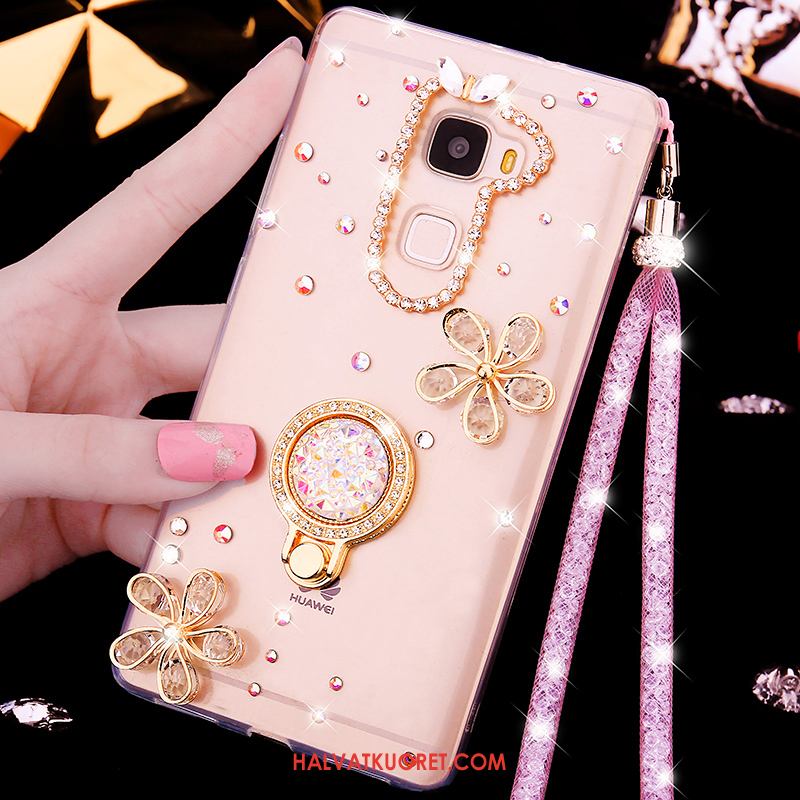 Huawei Mate S Kuoret Rhinestone Inlay Puhelimen Läpinäkyvä, Huawei Mate S Kuori Murtumaton