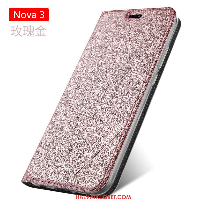 Huawei Nova 3 Kuoret Suojaus Simpukka, Huawei Nova 3 Kuori Nahkakotelo Puhelimen