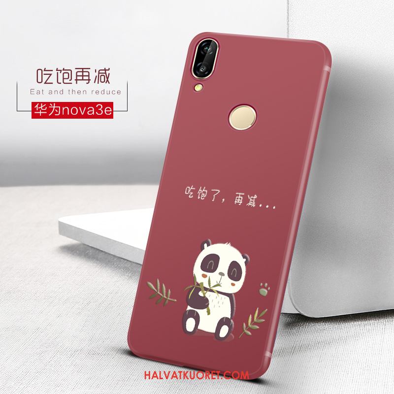 Huawei Nova 3e Kuoret Silikoni Puhelimen Murtumaton, Huawei Nova 3e Kuori Pesty Suede Pieni