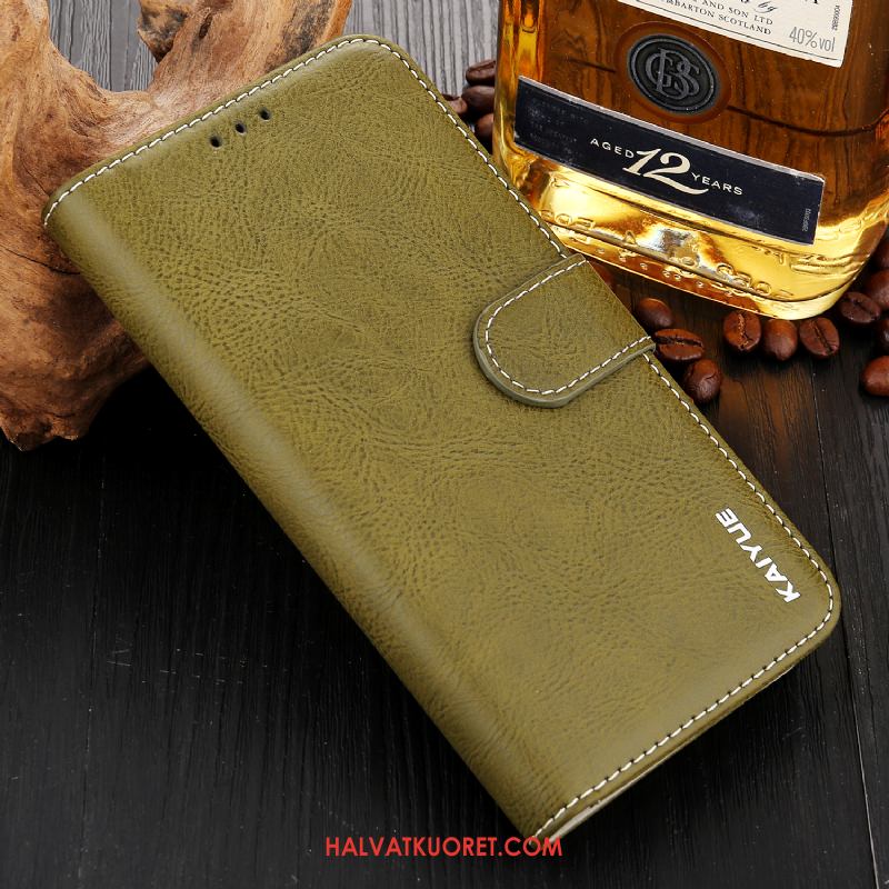 Huawei Nova 3e Kuoret Vihreä Salkku Kortti, Huawei Nova 3e Kuori Nahkakotelo