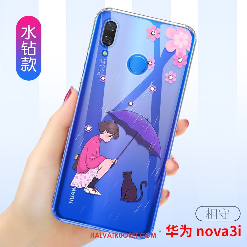 Huawei Nova 3i Kuoret Tide-brändi Silikoni All Inclusive, Huawei Nova 3i Kuori Sininen