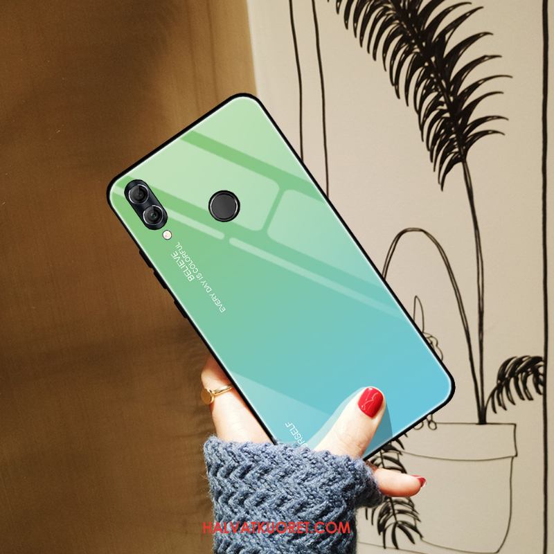 Huawei P Smart 2019 Kuoret Kotelo Karkaisu Sininen, Huawei P Smart 2019 Kuori Puhelimen Murtumaton