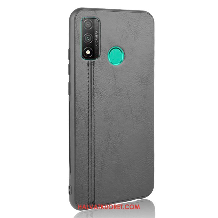 Huawei P Smart 2020 Kuoret Nahka Musta All Inclusive, Huawei P Smart 2020 Kuori Puhelimen