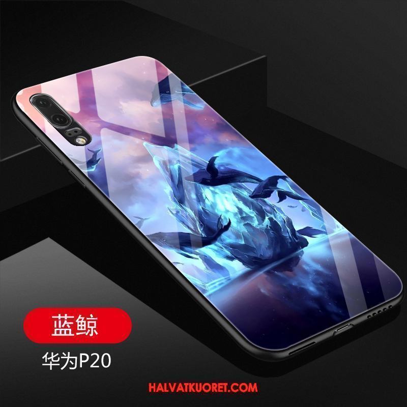 Huawei P20 Kuoret Violetti Kotelo Murtumaton, Huawei P20 Kuori Lasi Luova