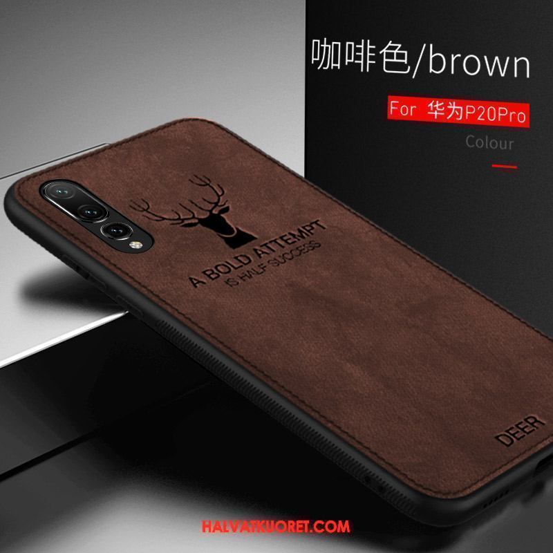 Huawei P20 Pro Kuoret Pesty Suede Ohut Puhelimen, Huawei P20 Pro Kuori Suojaus Murtumaton Braun