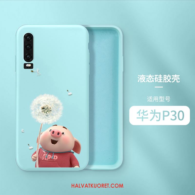 Huawei P30 Kuoret Sarjakuva Pehmeä Neste Kiinteä Väri, Huawei P30 Kuori Net Red All Inclusive