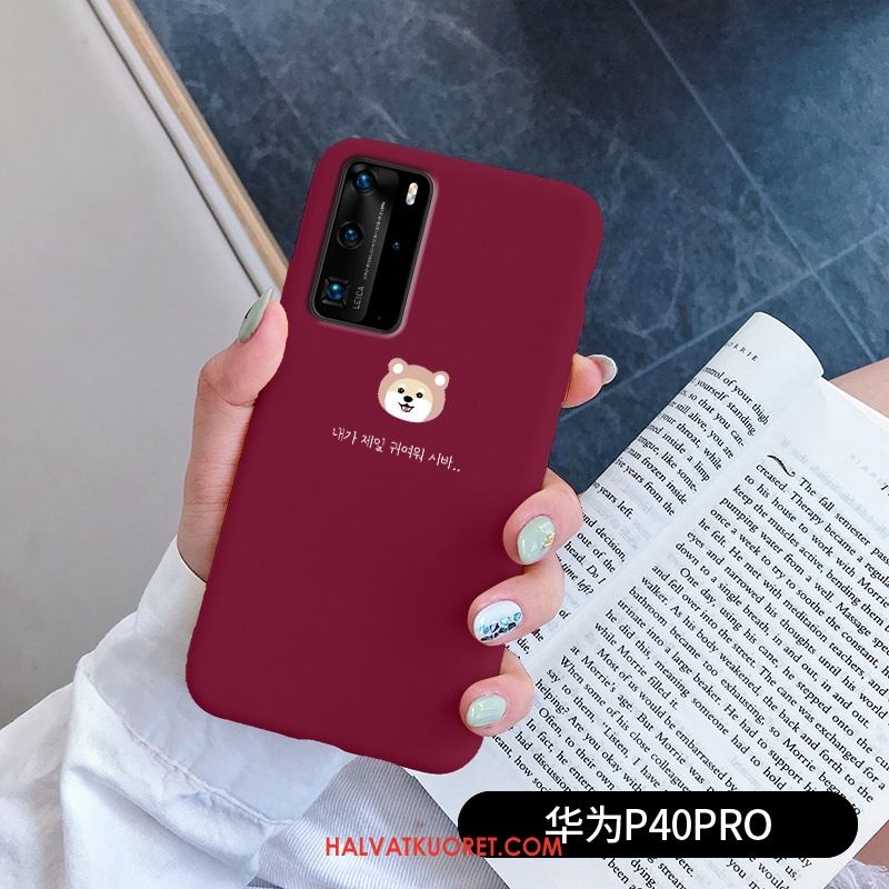 Huawei P40 Pro Kuoret Rakastunut Kotelo Yksinkertainen, Huawei P40 Pro Kuori Punainen Puhelimen