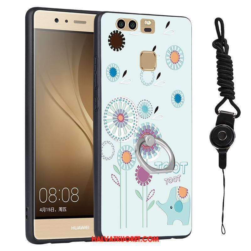 Huawei P9 Kuoret Persoonallisuus Sininen Puhelimen, Huawei P9 Kuori Ripustettavat Koristeet Kohokuviointi