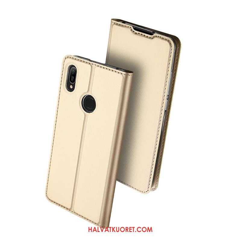 Huawei Y6s Kuoret Kulta Nahkakotelo Suojaus, Huawei Y6s Kuori Puhelimen