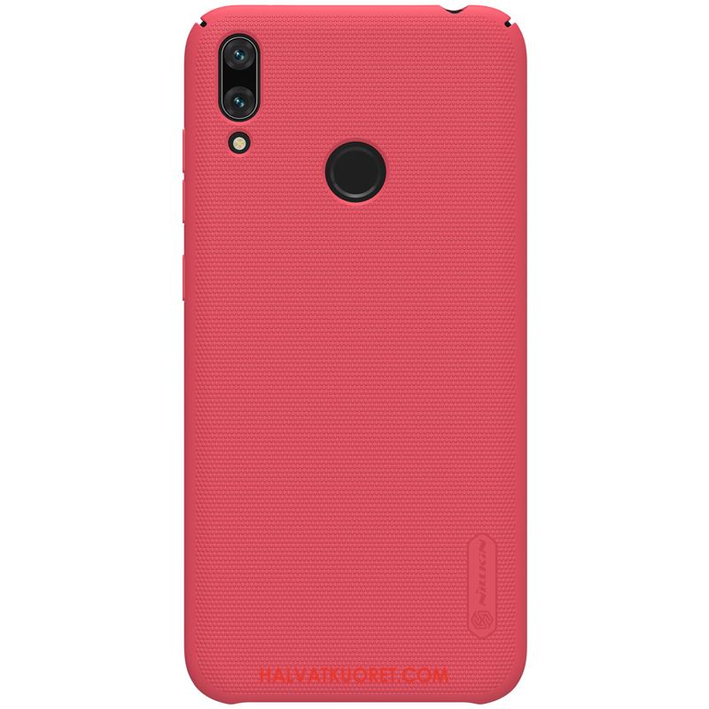 Huawei Y7 2019 Kuoret Kotelo Suojaus Murtumaton, Huawei Y7 2019 Kuori Kulta Pesty Suede