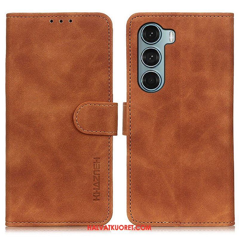 Kotelot Moto G200 5G Khazneh Vintage Nahkaefekti