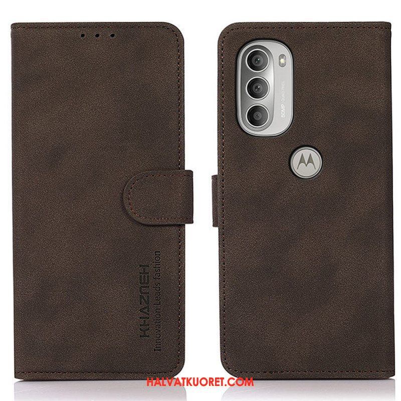 Kotelot Moto G51 5G Khazneh Fashion Leather Effect