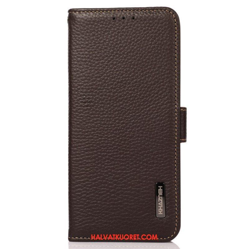 Kotelot OnePlus Nord 2T 5G Litsi Nahka Khazneh Rfid
