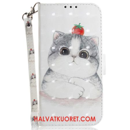 Kotelot Oneplus Nord 4 Puhelinkuoret Kissa- Ja Mansikka-avainnauha