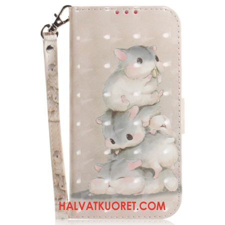 Kotelot Oneplus Nord 5 Hihnoilla Koristellut Hamsterit Suojakuori