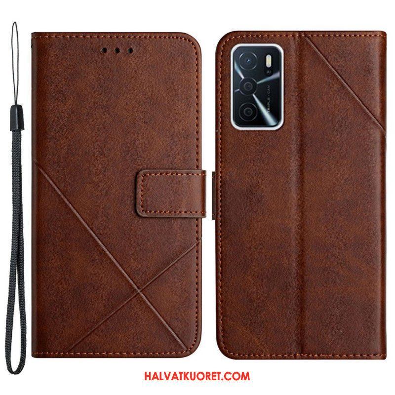 Kotelot Oppo A16 / A16s X Design Geo Leather Style